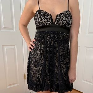 Little Black Lace Mini Dress